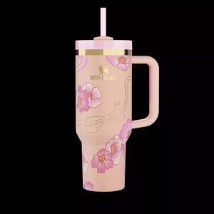 🆕Barbie Stanley Tumbler '80s PEACHES N CREAM 40 oz Quencher NEW Limited Edition
